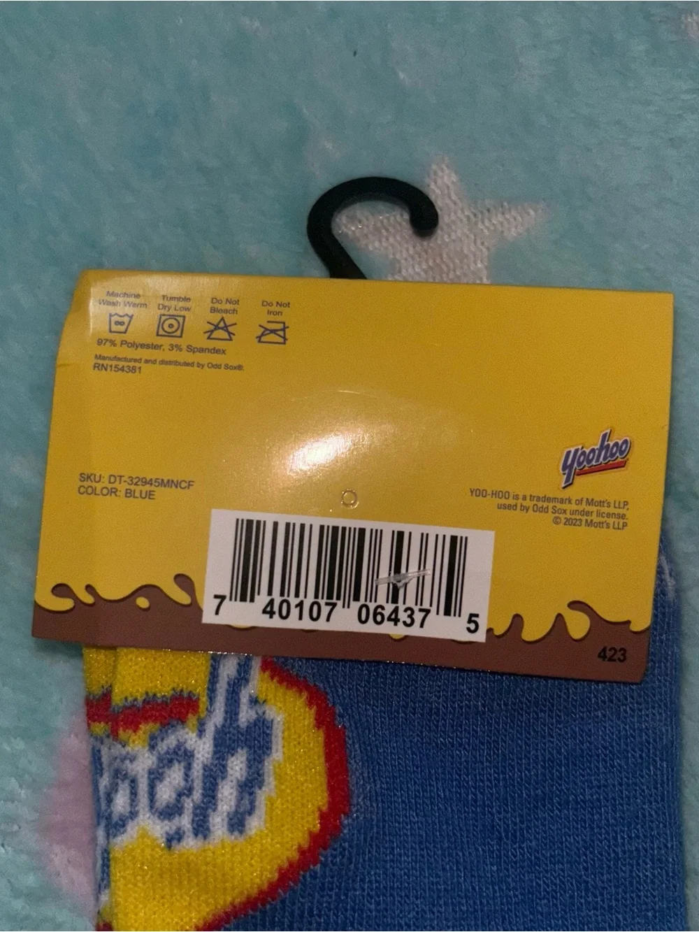 Branded Men's Blue Novelty Yoohoo Socks NWY